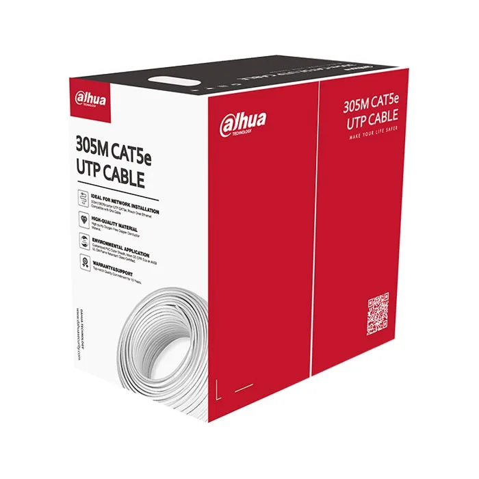 Dây cáp mạng UTP CAT.5E 305m DAHUA DH-PFM920I-5EUN-m (Vỏ màu Xám) chính hãng Hati Solutions