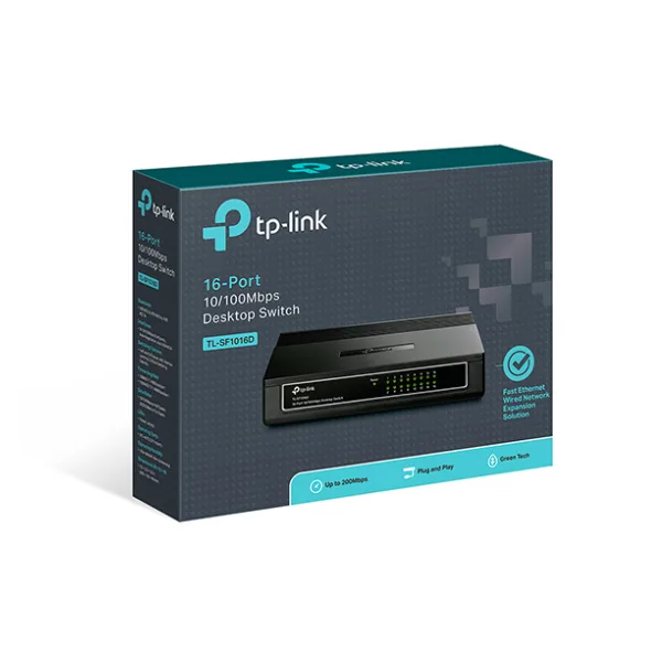 Switch TP-Link TL-SF1016D (16Port 10/100Mbps – Vỏ nhựa) chính hãng